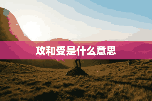 攻和受是什么意思